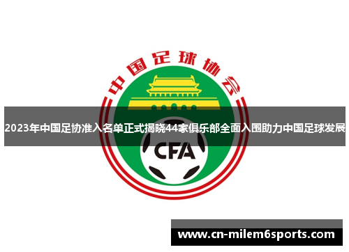 2023年中国足协准入名单正式揭晓44家俱乐部全面入围助力中国足球发展